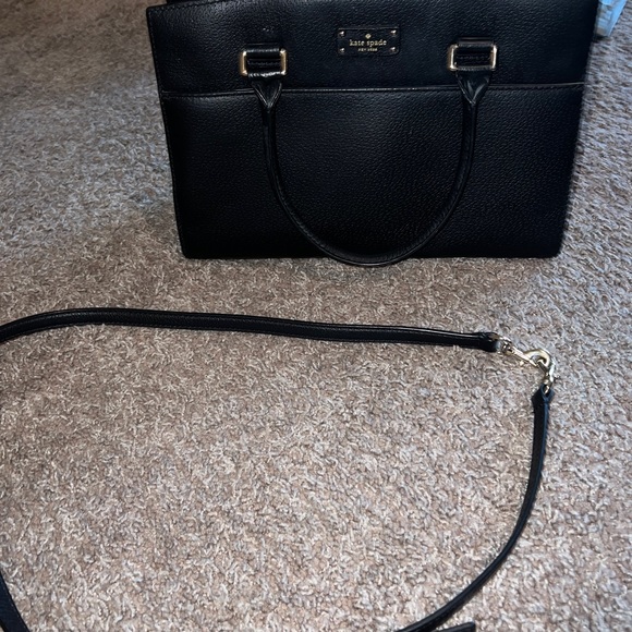 Kate Spade medium black crossbody purse with removable strap - Picture 6 of 8